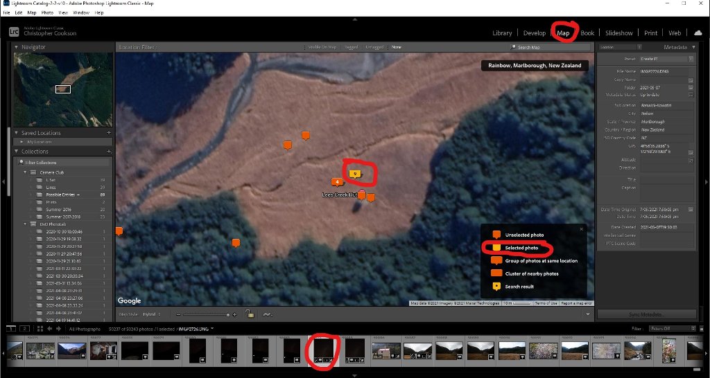 Location within Lightroom